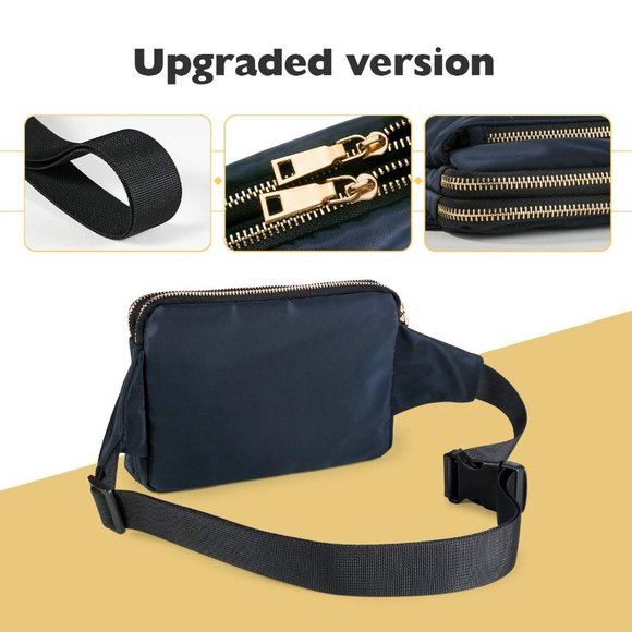 WAIST Bag Fanny Pack Travel Dark Navy - Picture 7 of 9